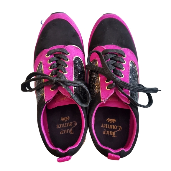 Juicy Couture Corin Bling Back Fuscia  Sneakers Sz. 6.5 - Picture 7 of 9